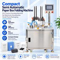 Machine à plier les cartons semi-automatique à grande vitesse, machine à former des boîtes en carton en acier inoxydable pour l'emballage de savon et de produits de soins personnels