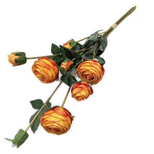 Bouquet de roses artificielles en soie Meiyu Craft Flowers, 9 têtes, perles simulées, décoration de mariage, décoration de la maison - Product Image 5