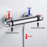 Mitigeur de douche thermostatique moderne en laiton massif, robinet de douche intelligent à contrôle de température constante