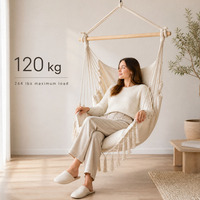 Fauteuil suspendu moderne pour jardin, terrasse, patio, avec structure en bois, mobilier d'intérieur et d'extérieur, parc