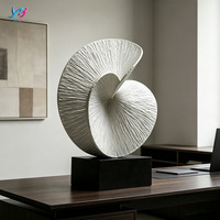 Sculpture Moderne Durable en Fibre de Verre Sculptée en 3D pour Décoration Extérieure, Hall d'Hôtel, Galerie d'Art, Espace Commercial - Spirale Éternelle YMJ