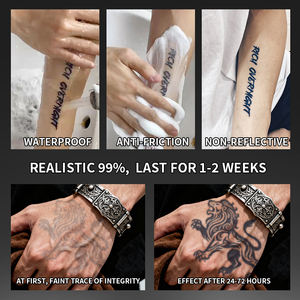 <span class=keywords><strong>Tatouage</strong></span> temporaire Majestic Roaring <span class=keywords><strong>Lion</strong></span>, <span class=keywords><strong>tatouage</strong></span> semi-permanent, imperméable, durable 2 semaines, <span class=keywords><strong>tatouage</strong></span> réaliste à base de plantes, autocollants - Product Image 5