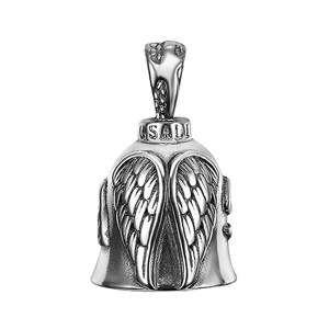 Porte-clés et Collier Clochette pour Moto et Voiture, Motifs Cœur, Croix, Plume, Ailes, Clochette Ange, pour la Bonne Fortune sur la Route et Protection - Product Image 1