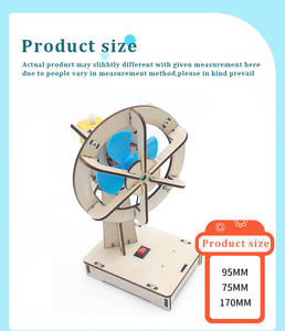 Hot Selling Holz elektrische oszillierende Lüfter Modell Sommer Stiel Spielzeug Shaking Head Fan Science Engineering Spielzeug für die Schule. - Product Image 5