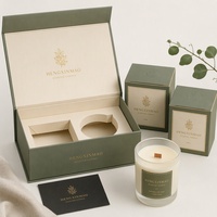 Boîte d'emballage de luxe personnalisée en papier rigide pour bougies, vide, avec insert, pour bougies parfumées et cadeaux, idéale pour les parfums d'ambiance.