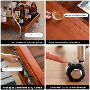 <span class=keywords><strong>Mesa</strong></span> de Centro Móvil de Estilo Moderno de Mediados de Siglo, <span class=keywords><strong>Mesa</strong></span> Auxiliar <span class=keywords><strong>Plegable</strong></span> de Madera Maciza de Estilo Nórdico Retro, Mueble de Salón - Product Image 4