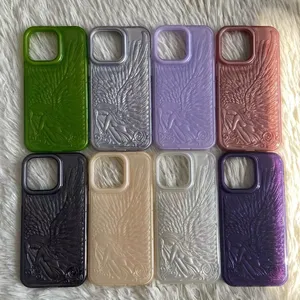 New Design Angel Wing Grain Painting Shockproof TPU Mobile Phone Case for iPhone 15 14 13 12 11 X Xr Xs Max