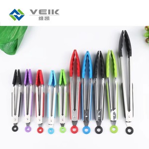 Gran oferta de pinzas para alimentos de acero inoxidable con puntas de silicona resistentes al calor barbacoa parrilla Cocina Barbacoa pinzas - Product Image 4