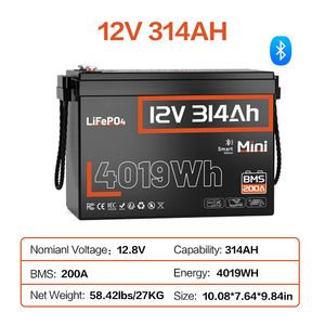 Baterai LiFePO4 12V 320Ah Isi Ulang dengan Bluetooth & BMS 200A untuk Kapal Laut, Golf Cart, RV, Memancing, Berkemah - Product Image 4