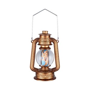 Retro đèn lồng Old-Fashioned Thủ công mỹ nghệ dầu Đèn hình dạng nhẹ hơn USB sạc và dầu hỏa bơm lại 2 trong 1 nhẹ hơn - Product Image 1