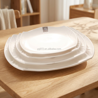 Assiettes à dîner carrées en mélamine, nouveau prix d'usine, pièces