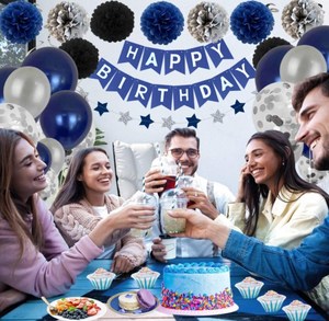 Globos <span class=keywords><strong>de</strong></span> Feliz <span class=keywords><strong>Cumpleaños</strong></span>, Guirnalda <span class=keywords><strong>de</strong></span> Estrellas, Decoraciones <span class=keywords><strong>de</strong></span> <span class=keywords><strong>Cumpleaños</strong></span> <span class=keywords><strong>para</strong></span> <span class=keywords><strong>Hombre</strong></span>, Decoraciones <span class=keywords><strong>de</strong></span> Fiesta <span class=keywords><strong>de</strong></span> <span class=keywords><strong>Cumpleaños</strong></span> Azules <span class=keywords><strong>para</strong></span> <span class=keywords><strong>Hombre</strong></span> - Product Image 2