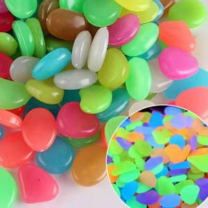 Pierres lumineuses brillent dans l'obscurité 50 pièces avec différentes couleurs en stock pour les décorations d'aquarium de paysage de jardin galets de pavage - Product Image 3