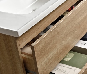 Mueble de Pared Moderno con Lavabo de Cerámica sobre Encimera de Tamaño Pequeño <span class=keywords><strong>para</strong></span> Baño - Product Image 4