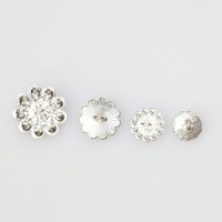 Boutons de chemise et de pull en alliage de diamant et strass, motif floral en forme de fleur, 12 mm, accessoires de bricolage