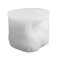 Moule en silicone économique de petite taille pour bougies, savons en pain et ornements faits main, avec motif 3D classique populaire de boule de laine