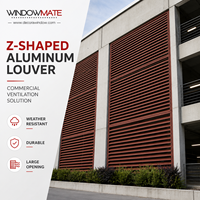 Lames de persiennes en alliage d'aluminium en forme de Z verticales, durables et modernes, design écologique pour système de décoration de façade extérieure