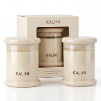 Pot à bougie en verre mat de luxe de 3 oz avec boîte, idéal pour le remplissage de cire parfumée, emballage cadeau, décoration intérieure – Fournisseur direct usine