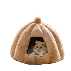 HouseCozy Lüks Modern Sağlam Kışlık Yarı Kapalı %100 Pamuklu Kedi ve Köpekler İçin Minderli Kafes, İç Mekan Sıcaklığı - Product Image 1