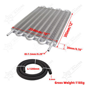 Pendingin Oli Transmisi Mesin Mobil Performa Tinggi 4 6 8 Baris Perak Hitam Aluminium Universal Kit Pendingin Transmisi - Product Image 5