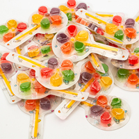 Usine OEM Vente Chaude Sucreries Molles Sucettes Bonbons Jouets et Snacks pour Enfants en Forme de Moulin à Vent 3D Emballés Individuellement