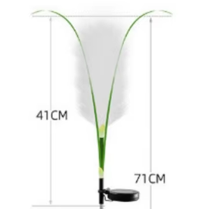 Lampe décorative solaire d'extérieur à LED en fibre optique en forme d'herbe de roseau pour allée, jardin et aménagement paysager IP65 – Ajoutez de la beauté - Product Image 6