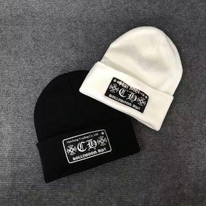 Casquette en tricot jacquard coton et élasthanne brodée Chrome Hearts, nouvelle collection automne-<span class=keywords><strong>hiver</strong></span>, pour adultes, hommes et femmes, tendance, bonnet chaud à capuche - Product Image 4