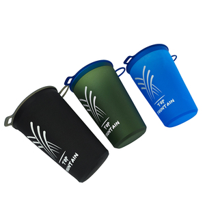 แก้วน้ำพับได้แบบพกพา TPU กันน้ำ ขนาด 200 มล. เป็นมิตรกับสิ่งแวดล้อม สำหรับตั้งแคมป์กลางแจ้ง พร้อมโลโก้สั่งทำ - Product Image 1