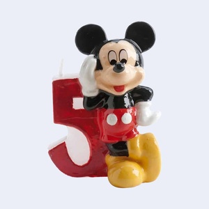 Candela di compleanno Topolino numero 5 6,5 cm per decorare torte - Product Image 1