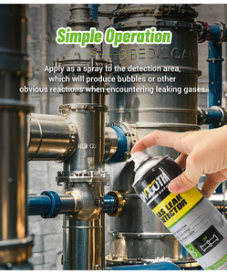 पर्यावरण के अनुकूल गंधहीन बायोडिग्रेडेबल स्प्रे गैर-ज्वलनशील गैस रिसाव डिटेक्टर समृद्ध फोम सूत्र डिस्पोजेबल स्प्रे - Product Image 4