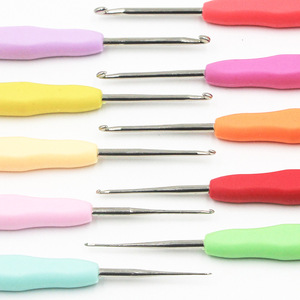 Juego <span class=keywords><strong>de</strong></span> 10 ganchillos <span class=keywords><strong>de</strong></span> encaje TPR con mango suave, coloridos, finos, estilo lindo, modelo Owin, <span class=keywords><strong>de</strong></span> grosor estándar. - Product Image 4