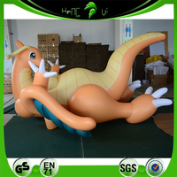 Dragon gonflable personnalisé en forme de dessin animé, jouet animal orange, poupée dragon orange sexy à gros seins pour adulte
