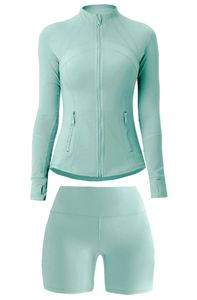 Ensemble short veste femme ensemble deux pièces haute élasticité vêtements de sport fitness femme - Product Image 4