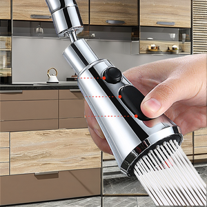 <span class=keywords><strong>Robinet</strong></span> de <span class=keywords><strong>cuisine</strong></span> classique moderne en laiton, à poignée unique, monotrou, 3 modes, <span class=keywords><strong>avec</strong></span> <span class=keywords><strong>douchette</strong></span> extractible - Product Image 2