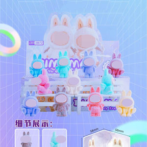 Nuevas figuras de Yoga flocadas de dibujos animados, 12 Uds., caja ciega de alto nivel de apariencia, muñeca Adorable Mini, decoración de escritorio, modelo de moda - Product Image 4