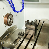 Mesin Bubut CNC 2-axis Gang-tool YH40-300 Hemat Biaya, Flat-bed Logam, Batang Maksimal 36mm, Spindle 3000rpm untuk Otomotif, Perkakas