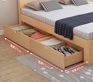 2026 Solid Wood <b>Pine</b> <b>Bed</b> <b>Frame</b> Modern Eco-friendly Strong Support Bedroom Furniture Collection Single/Twin/King/Queen YSTHB12 So - Product Image 3