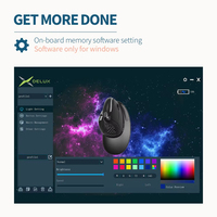 Delux M618XSD Seeker Mouse Vertikal Ergonomis dengan Layar OLED 4000DPI Mouse Ergonomis Nirkabel 1000mA yang Dapat Diisi Ulang