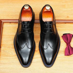 รองเท้าโลฟเฟอร์มีพู่หนังแท้ของผู้ชายรองเท้าโลฟเฟอร์แต่งพู่ทำด้วยมือหัวเหลี่ยมแบบลำลองสวมใส่ทุกวันสำหรับงานแต่งงาน - Product Image 4