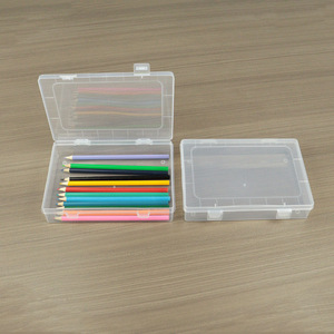 Transparent Plastic Storage <b>Box</b> Rectangle 19.4x13x3.6cm Covered For Stationery Mobile Phone Parts And Accessories - Product Image 2