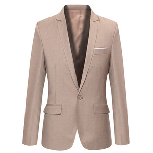 Veste de costume classique pour hommes, vêtements formels de couleur unie, coupe ajustée, costume de mariage, <span class=keywords><strong>grande</strong></span> <span class=keywords><strong>taille</strong></span>, Blazer pour hommes - Product Image 6