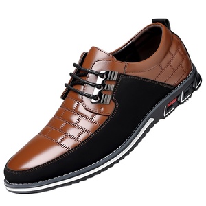 Men Pointed Toe Lace Up Leather Oxford <b>Shoes</b> Cushioned Rubber Sole Business Office Formal Dress <b>Shoes</b> - Product Image 1