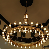 Mosquée Grand Éclairage Islamique Centre Masjid Projet Lampe Personnalisation Lustre Classique En Métal
