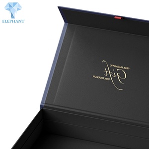 Custom Luxury Hot Stamping Logo Magnetic Close <b>Black</b> <b>Gift</b> Packaging <b>Box</b> - Product Image 4