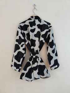 Robe kimono en velours pour femmes, imprimé jungle animal, col en V, manches longues, longueur totale, hiver, luxe, décontracté, classique, tendance - Product Image 6
