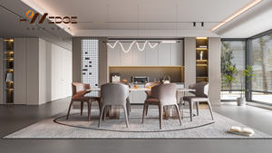 Buffet moderne simple de luxe en bois massif <span class=keywords><strong>casier</strong></span> de stockage de <span class=keywords><strong>vin</strong></span> intégré armoire <span class=keywords><strong>murale</strong></span> classique pour salle à manger maison salon - Product Image 5