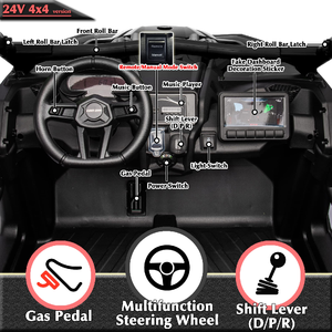 Voiture télécommandée 24V 2 places 4x4 Can-Am Maverick sous licence pour enfants, véhicule SXS UTV en EVA, jouet à batterie unisexe - Product Image 5