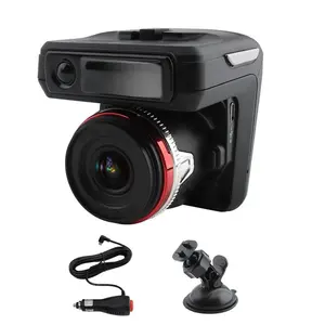 Caméra DVR de voiture avec détecteur de Radar HD 2.31 P, enregistreur vidéo Dashcam, 140 pouces, langue russe, Angle de vue de 720 degrés