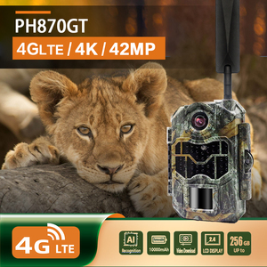 Caméra <span class=keywords><strong>de</strong></span> chasse PH870GT 4G LTE avec transmission SD Cloud, 48MP, 4K, vision nocturne invisible 940nm, reconnaissance IA, étanche IP66 pour la faune - Product Image 1