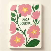 Agenda annuel A5 2028, carnet à couverture rigide, impression florale personnalisée, cadeau